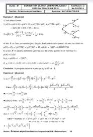 Maths terminale s exercices corrigés livre pdf foucher suivi en ligne. Correction Epreuve Math Bac Sciences 2019 Etude Math Tunis Facebook