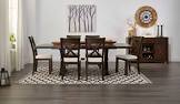 Claira 7-Piece Dining Room Set - Rustic Brown Leons