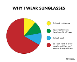 Pie Chart Why I Wear Sunglasses