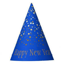 Petite Silver Stars Happy New Year Hat Blue Party Hat New Year S Eve Happy New Year Designs Party Celebr Party Design Ideas Party Hats Happy New Year Design