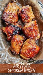 These Air Fryer Chicken Thighs Are So Good That You Ll Be Making Them Again And Again Qui Air Fryer Recipes Healthy Air Fryer Dinner Recipes Air Frier Recipes