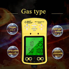 The four sensors can be combined according to customer required gas type. As8900 Multi Gas Detector Monitor 4 In 1 O2 H2s Co Combustible Gas Leakage Meter Ebay