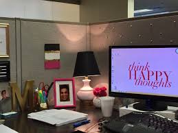 Kate Spade Inspired Chic Office Cubicle Think Happy Thoughts