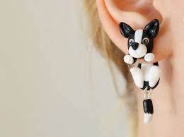 Dog Ear Plugs Dogs Ear Tunnels Animal Dangle Plug Hanging Animal Earrings Dog Earrings How To Make Earrings
