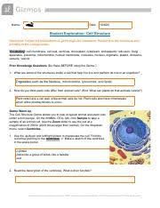 Label the organelles in the diagram below. Copy Of Copy Of Cellstructurese Pdf Name Kelsey Date Student Exploration Cell Structure Directions Follow The Instructions To Go Through The Course Hero