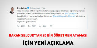 Ziya selçuk son dakika açıklaması geldi. Bakan Ziya Selcuk Tan 20 Bin Ogretmen Atamasi Aciklamasi Memurlar Net