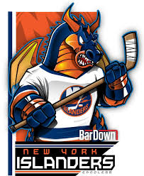 It is crafted from polyresin and hand painted in team colors. I Ve Got To Admit I Have No Idea Where This Mascot Comes From New York Islanders Medieval Dragon Uhhh Okay Whatever I Nhl Hockey Teams Hockey Logos