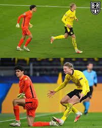 Sevilla's goalkeeper Yassine Bounou mocked Erling Haaland after saving his  penalty. Then the penalty was retaken, Haaland scored, and mocked him back  👀