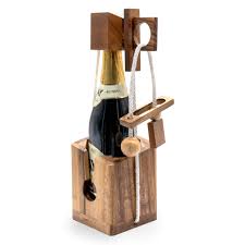 The top part of the puzzle (that sits on the wine bottle) can be turned or shaped by hand. Wooden Wine Bottle Puzzle Bits And Piece Great Gift For The Wine Lover Bewildering Wine Bottle Brainteaser Toys Games 3 D Puzzles Ekbotefurniture Com