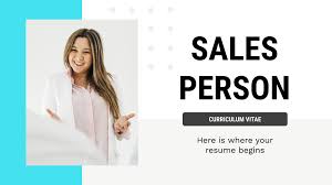 Experimente o nosso gerador de currículos online. Salesperson Resume Google Slides Theme And Powerpoint Template