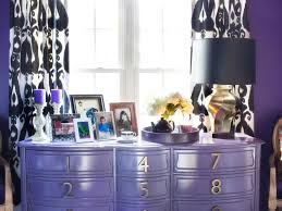 Ratings, based on 1 reviews. Girls Bedroom With Purple Dresser And Black And White Curtains Hgtv