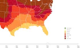 use this map to know when to see fall colors in kentucky