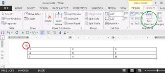 Rotate A Table 90 Degree In Wrd 2013 Microsoft Community