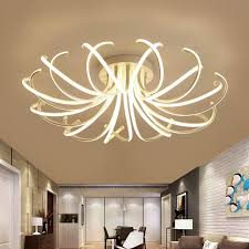 Wohnzimmer Schlafzimmer Moderne Led Deckenleuchten Weisse Farbe Aluminium Avize Ac Von 85 B Beleuchtung Decke Designer Kronleuchter Beleuchtung Wohnzimmer