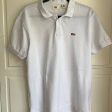 Men's Levi's logo plain white polo shirt. Really... - Depop