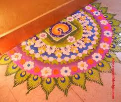 15 Half Circle Rangoli Design Rangoli Ideas March 2020 In 2020 Rangoli Designs New Rangoli Designs Rangoli Designs Flower