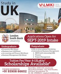 Study In Uk At London South Bank University Meet Our Team Valmiki Head Office And Get Expert In 2020 Overseas Education Educational Consultant School Advertising