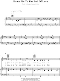 The Civil Wars Dance Me To The End Of Love Free Mp3 Download Sheet Music Dance Me To The End Of Love Entretenimento