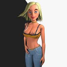 3D model Sexy Cartoon Girl Rigged VR / AR / low-poly | CGTrader