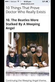 Weeping Angel Stalking The Beatles Weeping Angel Doctor Who The Beatles