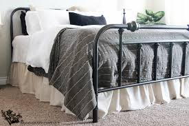 If you are going for a stylish, put together look, you should make sure that your bedskirt matches your bedding. Easy Diy Ruffled Bed Skirt The Wood Grain Cottage
