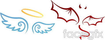 There are many similar to angels and demons spirit beings found within cultures around the globe. Angels And Demon Wings Cartoon Cute Vector For Free Download Free Vector
