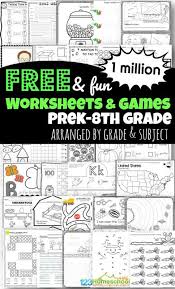 Starting with some great fun counting worksheets and moving right up to multiplication and division as well as some tricky challenges! 1 Million Free Worksheets For Kids