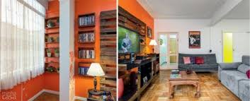 Bauen Mit Paleten Tv Wohnwand Wohnzimmer Wandfarbe Orange Wandregale Holz Bauen Mit Paletten Wandfarbe Wohnzimmer Wohnen
