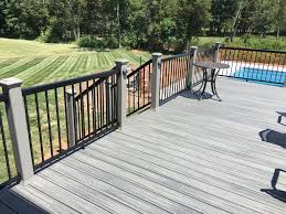 Island mist transcend trex decking. Transcend Decking Island Mist With Gravel Path Rail Posts And Aluminum Railings Traditional Deck New York By Deck Guardian Houzz