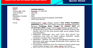 Contoh Sk Operator Sekolah File Word