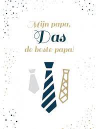 Dé dag om jouw vader eens extra in het zonnetje te zetten. Vaderdag Kaart Das