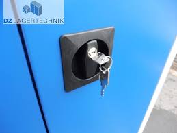 Kommode aus fichte massivholz abschließbar. Mehrzweckschrank Abschliessbar Aus Metall Blau 400x800x1950 Dz Lagertechnik