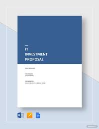 It Investment Proposal Template Word Doc Google Docs Apple Mac Pages Proposal Templates Proposal Cover Business Proposal Template