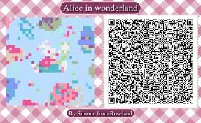 Alice In Wonderland Pattern Acnh Qr Code Alice In Wonderland Animal Crossing Roseland