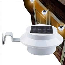 5 67 Solar Power Panel 3 Led Fence Gutter Light Outdoor Garden Wall Lobby Pathway Lamp Be Sur Outdoor Garden Lighting Solar Fence Lights Outdoor Lighting