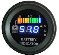 Round LED Digital Battery gauge discharge Indicator hour meter state of  charge forklift, EV, 12V 24V 36V 48V 60V 72V - AliExpress