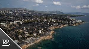 Ein neuer waldbrand in griechenland gefährdet das dorf olympia auf der. Mati In Griechenland Drohnen Video Zeigt Das Ausmass Der Zerstorung Nach Dem Feuer