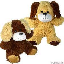 2 Tone Plush Fluffy Dogs With Button Eyes Button Noses And Embroidered Smiles These Will Delight Any Stu Fluffy Dogs Wholesale Party Supplies Wholesale Toys