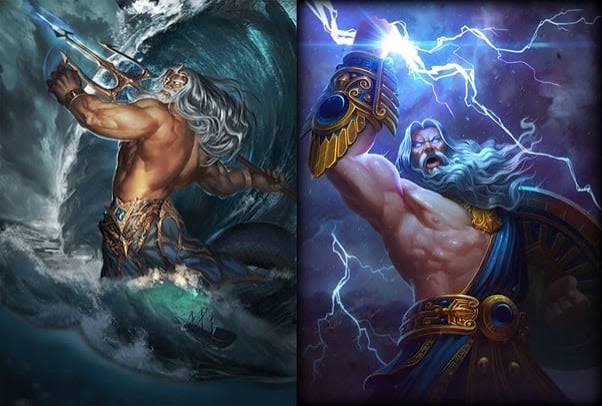 Considering how identical Poseidon and Zeus end up looking in a lot of  things, what are some of your ideal ways to differentiate them? :  r/GreekMythology