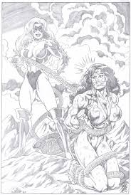 She Hulk vs Titania, in Robb Phipps's Commissions Comic Art Gallery Room
