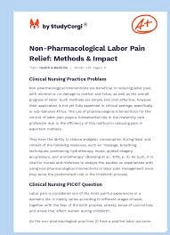 Image result for Non-Pharmacologic Pain Control in Labor