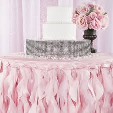 Pink Curly Willow Table Skirt For A Pink Event Cake Table Table Skirt Pink Wedding Decorations Curly Willow