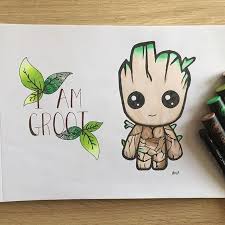 Browse baby groot drawing beautiful image created by professional drawing artist. It Is Important To Learn How To Master Drawing Skills Page 34 Of 62 Laryoo
