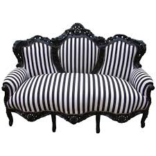 French Louis Xv Style Striped Sofa 1stdibs Com Carved Sofa Striped Couch Gothic Home Decor