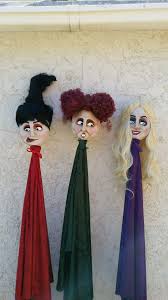 The Sanderson Sister S Made Out Of Gallon Milk Cartons By Allison Hopwoo Dollar Store Halloween Decorations Dollar Store Halloween Spooky Halloween Decorations
