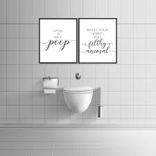 Download bathroom signs bundle svg eps dxf png 112137 today. Bathroom Prints Funny Quote Wall Art Picture Printable Toilet Sign Poster Print Have A Nice Poop Wash Your Hands Toilet Decor Painting Calligraphy Aliexpress