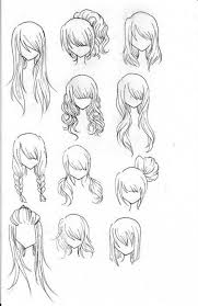 Eyes, nose, ears are pretty much in the same place, as if you were drawing a realistic human head. Long Anime Girl Hair Posted By Michelle Walker