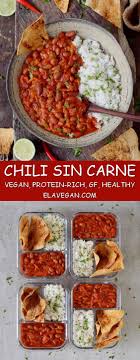 Vegan Chili Recipe With Beans This Healthy Chili Sin Carne Is Perfect For Lunch Mealprep Or Dinner T Vegan Chili Recipe Healthy Chili Bean Chili Recipe