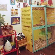 ペットと暮らす ケージのdiy術やトイレの隠し方実例 ウサギ用ハウス 猫用ケージ 猫 ケージ diy