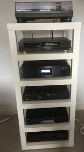 Completed Rack With Hifi Ikea Lack Table Ikea Lack Lack Table